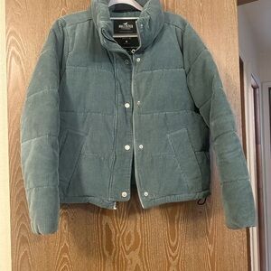 Hollister Teal Corduroy Quilted Jacket